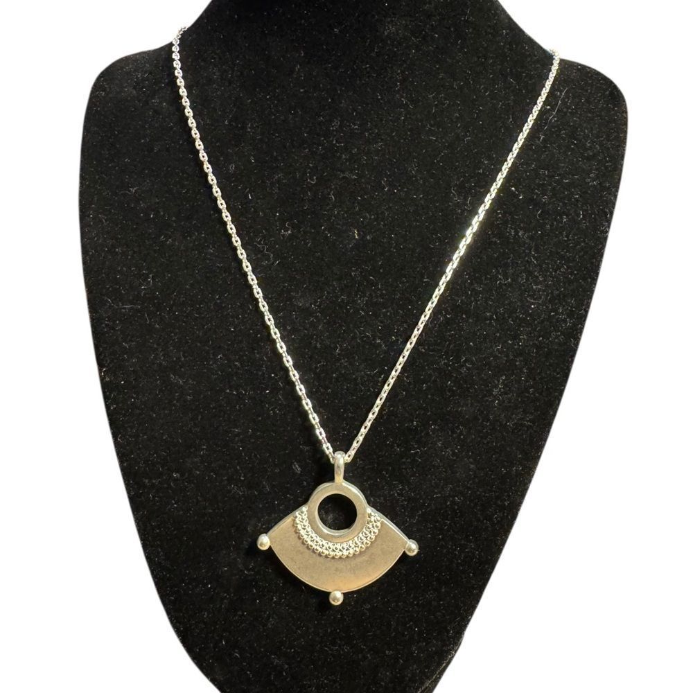 Lucky Brand Silver and Gold Art Deco Necklace